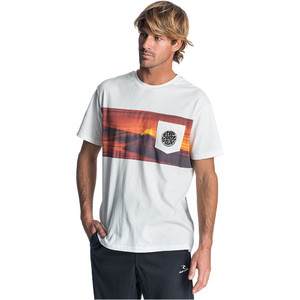 2019 T-shirt Surfer Originale Da Uomo Rip Curl Bianca Cteda5 Bianca